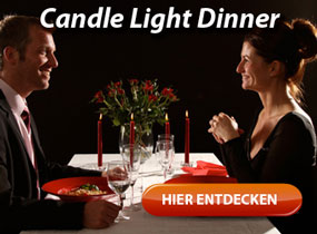 Romantisches Candle Light Dinner als Erlebnisdinner für 2